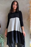 Agata Longline Split Side Knit Mid Grey Marl